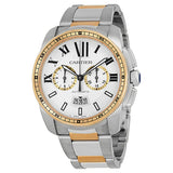 Cartier Calibre de Cartier Chronograph Automatic Silver Dial Men's Watch #W7100042 - Watches of America