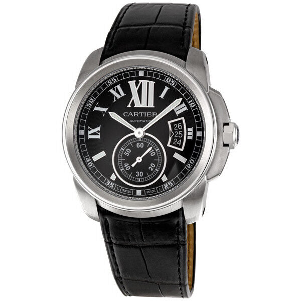 Cartier Calibre de Cartier Steel Automatic Men's Watch #W7100041 - Watches of America