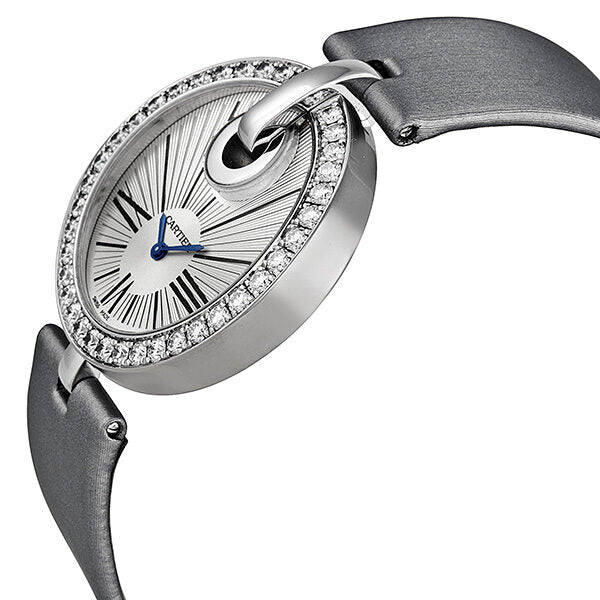 Cartier Captive De Cartier Silver Dial 18kt White Gold Diamond Silver Satin Ladies Watch #WG600012 - Watches of America #2