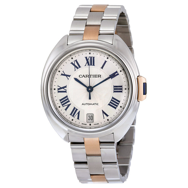 Cartier Cle Automatic Silver Dial Ladies Watch #W2CL0003 - Watches of America
