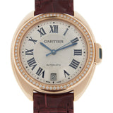 Cartier Cle Diamond Silver Dial Ladies Watch #WJCL0048 - Watches of America