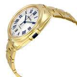 Cartier Cle Silvered Flinque Dial 18kt Yellow Gold Men's Watch #WGCL0003 - Watches of America #2