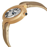 Cartier Delice Silver Dial 18kt Rose Gold Beige Satin Ladies Watch #W8100011 - Watches of America #2