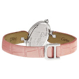 Cartier Delices Silver Dial 18kt White Gold Diamond Pink Leather Ladies Watch WG#WG800014 - Watches of America #3