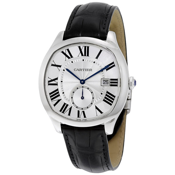 Cartier Drive Automatic Silvered Flinque Dial Men's Watch #WSNM0004 - Watches of America