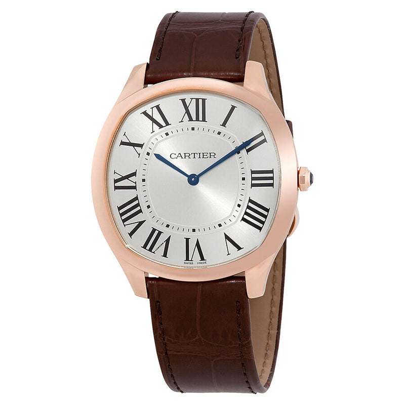 Cartier Drive de Cartier 18kt Rose Gold Extra-Flat Men's Hand Wound Watch #WGNM0006 - Watches of America
