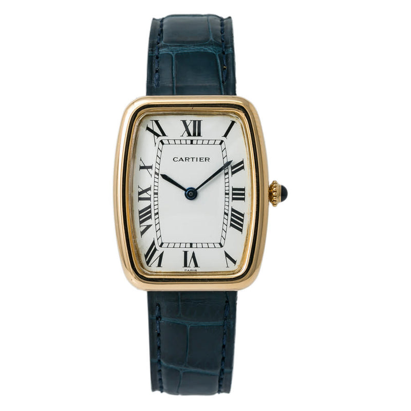 Cartier Faberge Tonneau White Dial Men's Watch #7810 - Watches of America