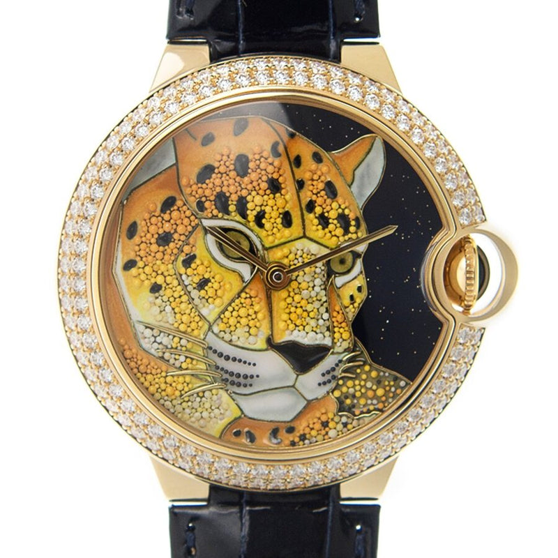 Cartier Ballon Bleu Hand Wind Diamond Orange Dial Ladies Watch #HPI01061 - Watches of America #2