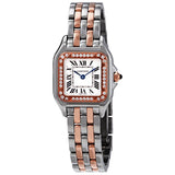 Cartier Panthere de Cartier Silver Dial Steel and 18kt Rose Gold Small Ladies Watch #W3PN0006 - Watches of America