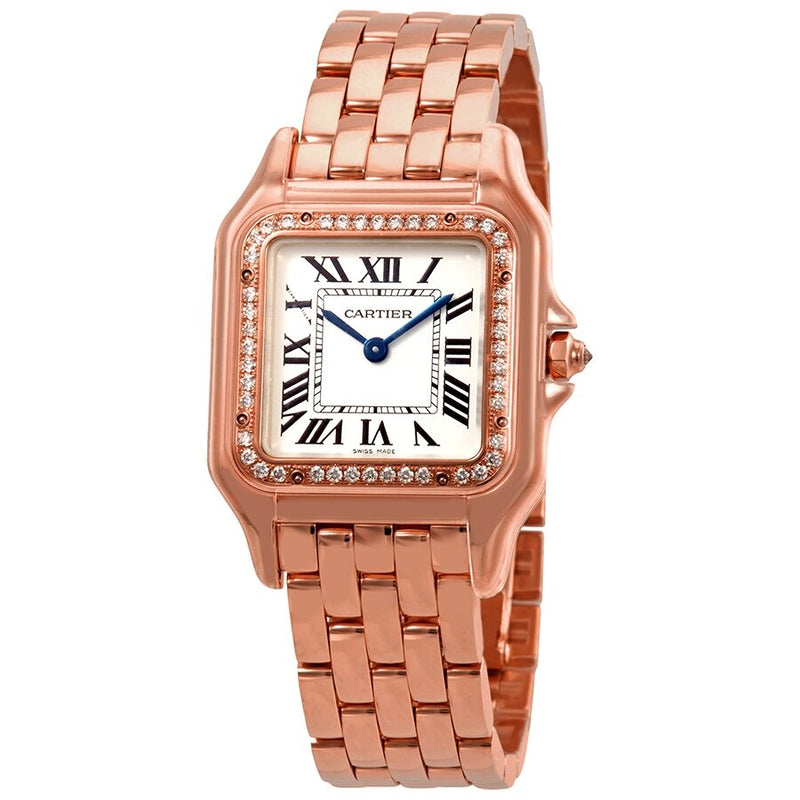 Cartier Panthere de Cartier Silver Dial 18kt Rose Gold Ladies Watch #WJPN0009 - Watches of America