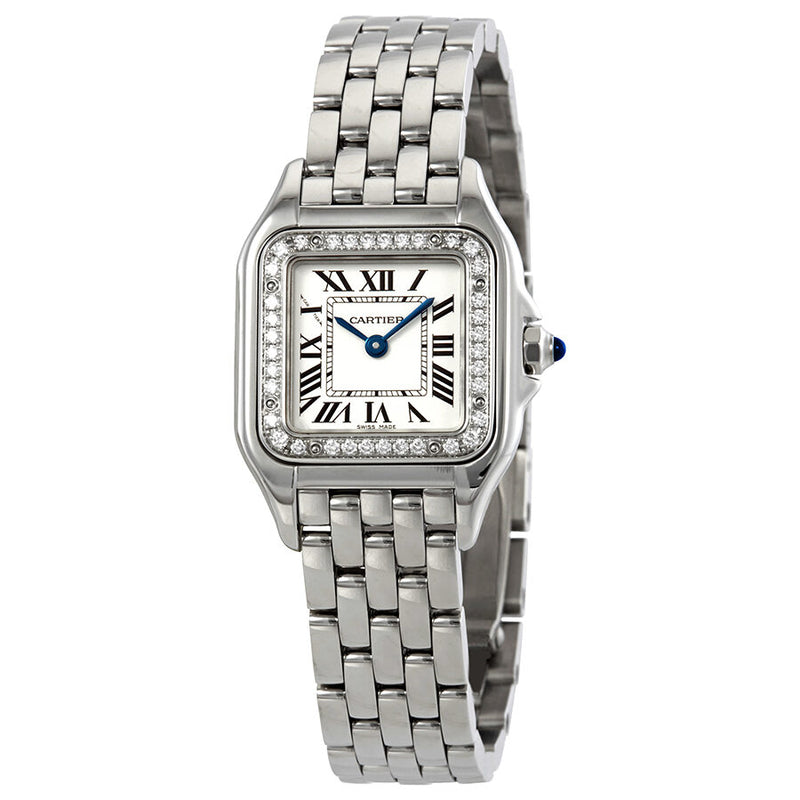 Cartier Panthere Small Diamond Silver Dial Ladies Watch #W4PN0007 - Watches of America