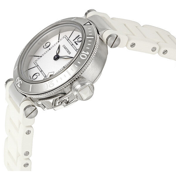 Cartier Pasha Seatimer Silver Dial Ladies Watch #W3140002 - Watches of America #2
