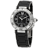 Cartier Pasha Seatimer Steel Rubber Men's Watch #W31077U2 - Watches of America