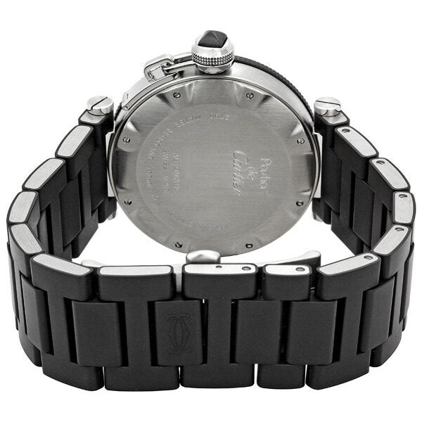 Cartier Pasha Seatimer Steel Rubber Men's Watch #W31077U2 - Watches of America #3