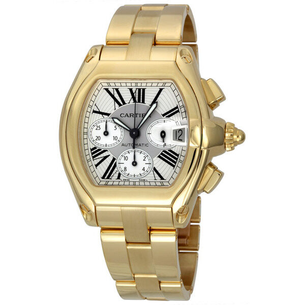 Cartier Roadster 18kt Yellow Gold Chronograph XL Men's Watch #W62021Y2 - Watches of America