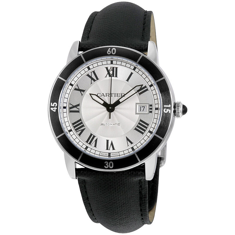 Cartier Ronde Croisiere Automatic Silver Dial Men's Watch #WSRN0002 - Watches of America