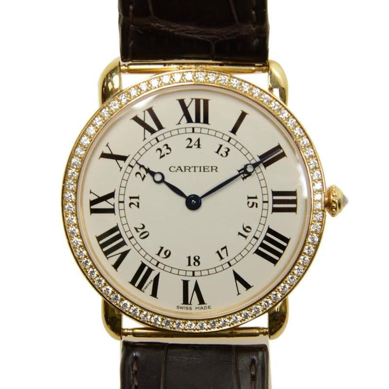 Cartier Ronde Louis Hand Wind Diamond Ladies Watch #WR000451 - Watches of America