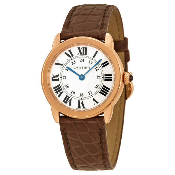 Cartier Ronde Solo De Cartier 18kt Pink Gold Silver Dial Ladies Watch #W6701007 - Watches of America