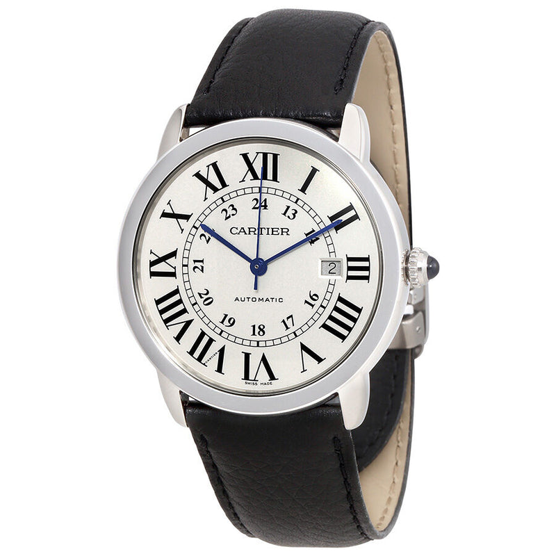 Cartier Ronde Solo Automatic Silvered Opaline Dial Men's Watch #WSRN0022 - Watches of America