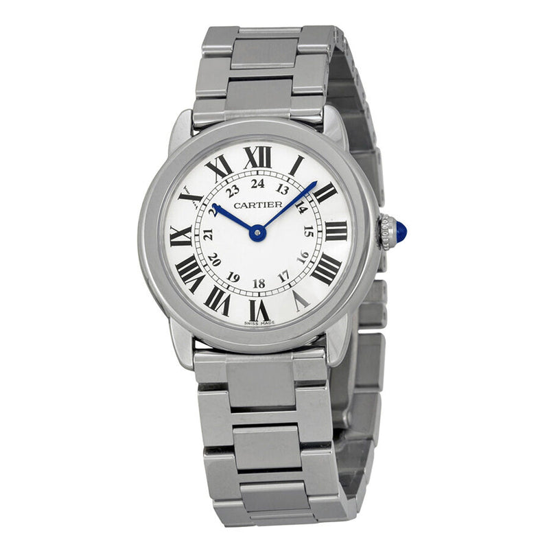 Cartier Rondo Solo Small Silver Dial Ladies Watch #W6701004 - Watches of America