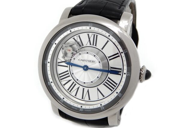 Cartier Rotonde de Cartier Astrotourbillon 18 kt White Gold Men's Watch #W1556204 - Watches of America
