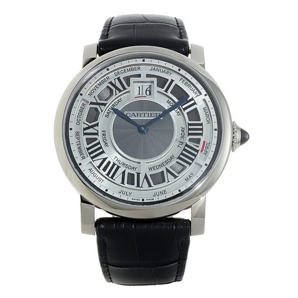 Cartier Rotonde de Cartier Perpetual Calendar Automatic 18 kt White Gold Men's Watch #W1580002 - Watches of America