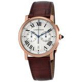 Cartier Rotonde Silver Sunday Dial 18kt Pinks Gold Men's Watch #W1556238 - Watches of America