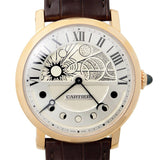 Cartier Rotonde White Galvanized guilloche Dial Men's Watch #W1556243 - Watches of America
