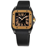 Cartier Santos 100 Pink Gold Medium Watch #W2020007 - Watches of America