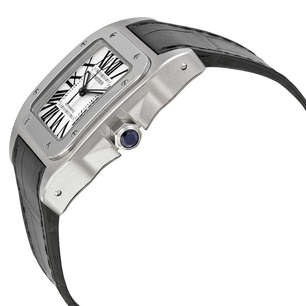 Cartier Santos 100 Stainless Steel Medium Watch #W20106X8 - Watches of America #2
