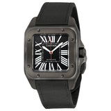 Cartier Santos Automatic Black Dial Men's Watch #WSSA0006 - Watches of America