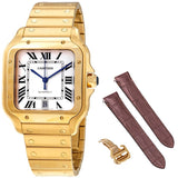 Cartier Santos de Cartier 18kt Yellow Gold Men's Large Watch #WGSA0009 - Watches of America