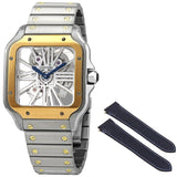 Cartier Santos De Cartier Hand Wind Skeleton Men's Watch #WHSA0012 - Watches of America