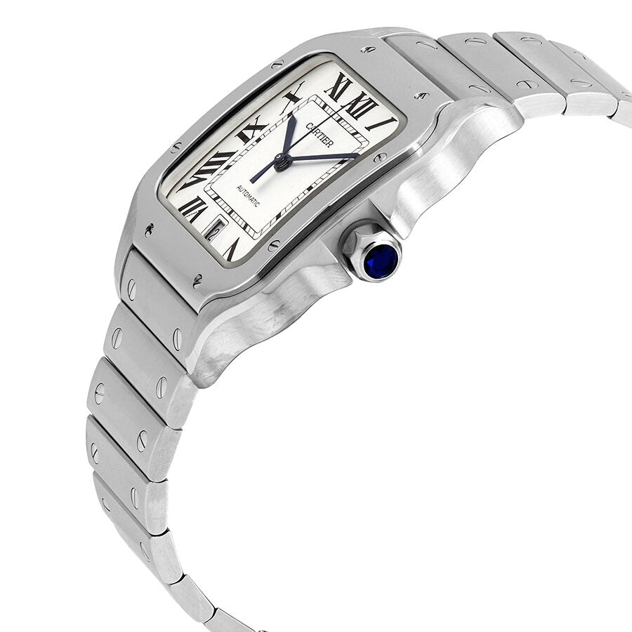 Cartier Santos Silvered Opaline Dial Men's Watch WSSA0018