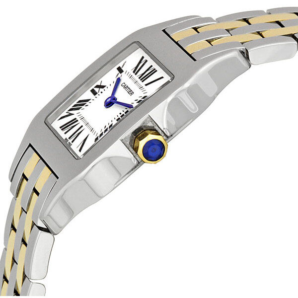 Cartier Santos Demoiselle 18kt Yellow Gold and Steel Midsize Ladies Watch #W25067Z6 - Watches of America #2