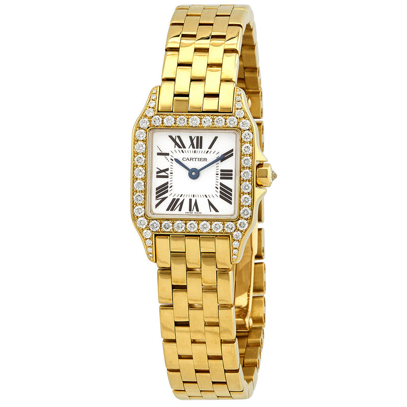 Cartier Santos Demoiselle 18kt Yellow Gold Diamond Ladies Watch #WF9001Y7 - Watches of America