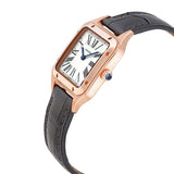 Cartier Santos-Dumont 18kt Rose Gold Silver Dial Ladies Small Watch #WGSA0022 - Watches of America #2