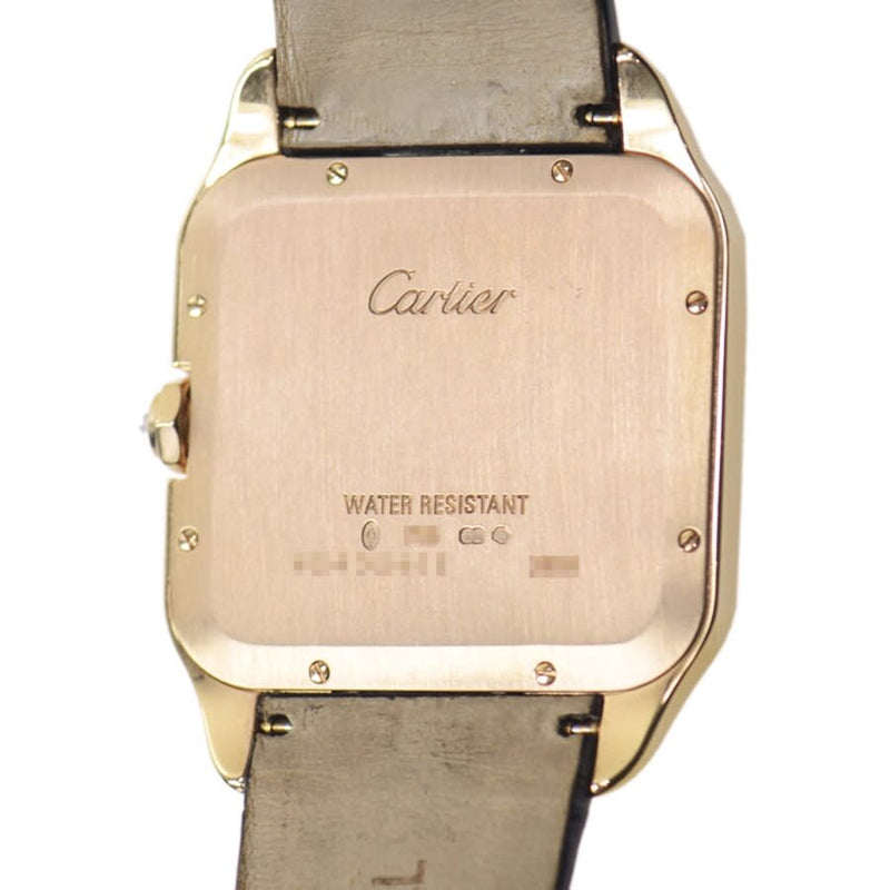 Cartier Santos-Dumont Diamond Bezel Manual Wind 18 kt Rose Gold Men's Watch #WH100751 - Watches of America #4