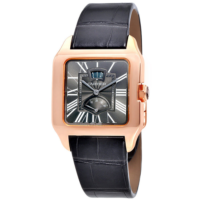 Cartier Santos Dumont Gray Galvanized Flinque Dial Men's Watch W2020068#5089G-030 - Watches of America
