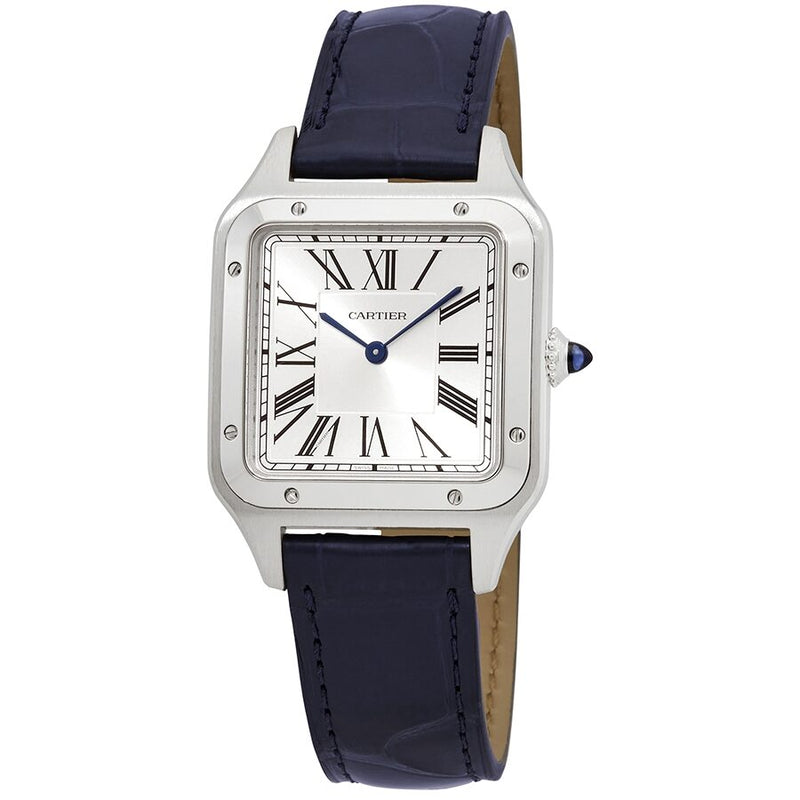 Cartier Santos-Dumont Quartz Silver Dial Men's Watch #WSSA0022 - Watches of America