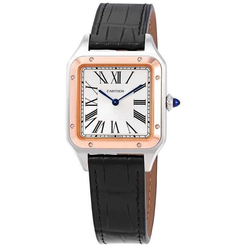 Cartier Santos-Dumont Large Silver Dial Watch #W2SA0011 - Watches of America