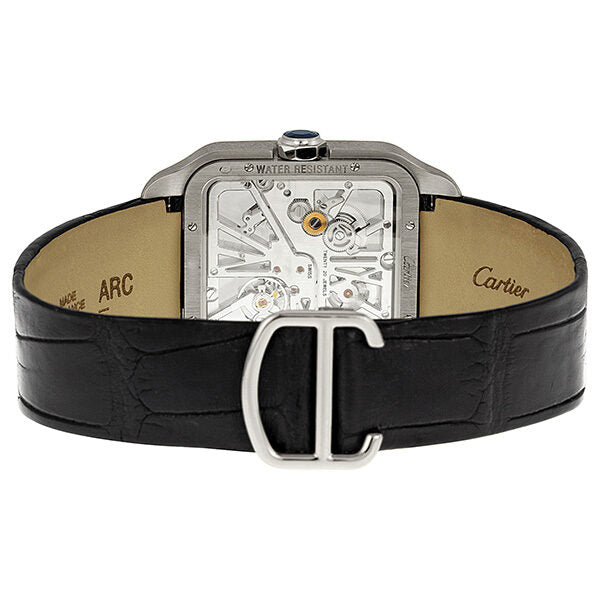 Cartier Santos-Dumont Skeleton Dial 18 kt White Gold Men's Watch #W2020033 - Watches of America #3