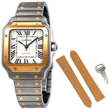 Cartier Santos Automatic Steel and 18kt Yellow Gold Men's Watch #W2SA0007 - Watches of America
