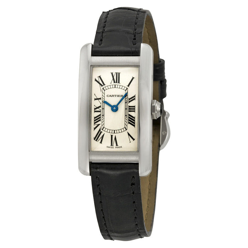 Cartier Tank Americaine 18 kt White Gold Ladies Watch #W2601956 - Watches of America