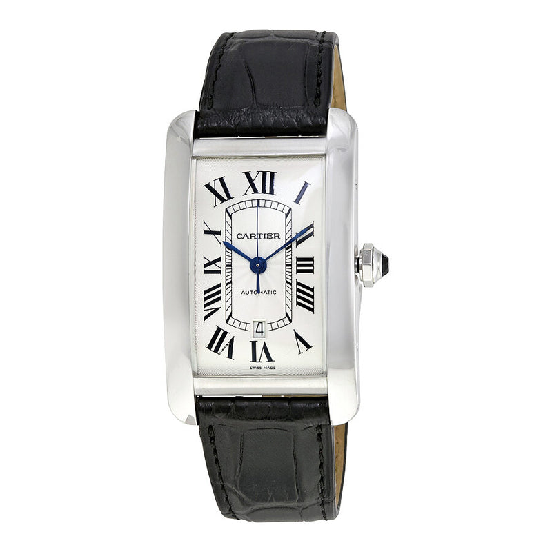 Cartier Tank Americaine Automatic Silver Dial Men's Watch #W2609956 - Watches of America