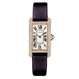 Cartier Tank Americaine Silver Dial 18k Pink Gold Men's Watch #WJTA0002 - Watches of America