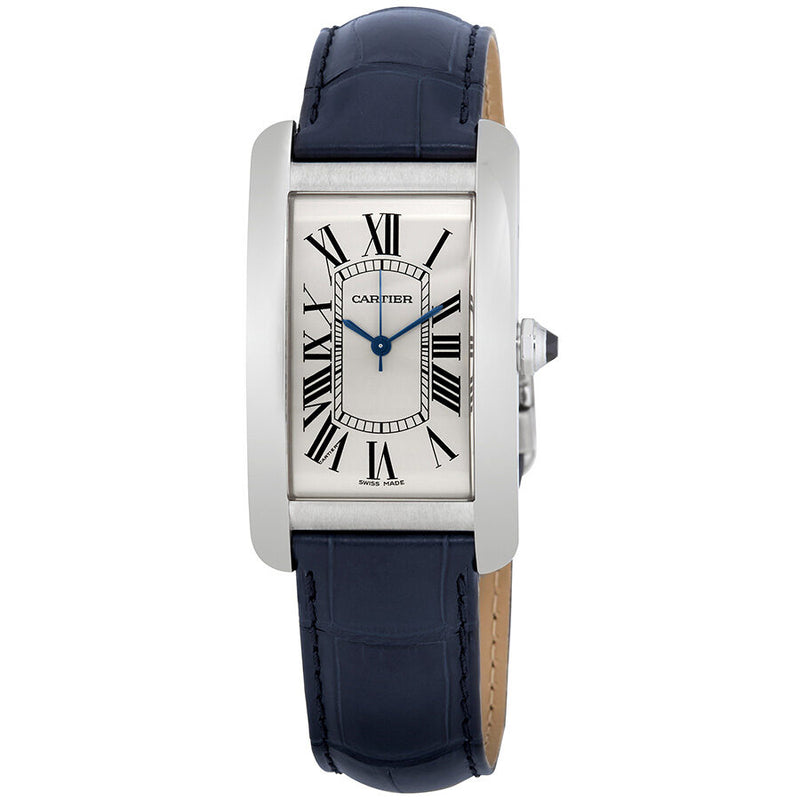 Cartier Tank Americaine Automatic Silver Dial Men's Watch #WSTA0018 - Watches of America