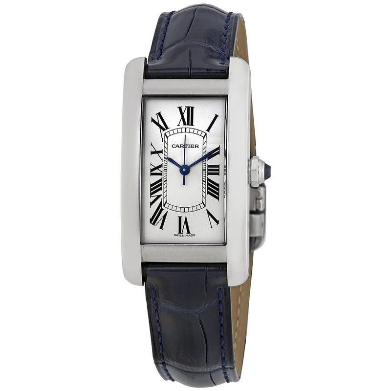 Cartier Tank Americaine Automtic Silver Dial Ladies Watch #WSTA0017 - Watches of America