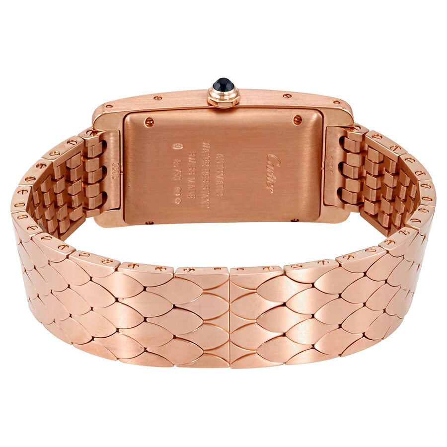 Cartier Tank Americaine 18kt Pink Gold Silvered Flinque Dial 