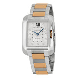 Cartier Tank Anglaise Automatic Silver Dial Ladies Watch #WT100025 - Watches of America